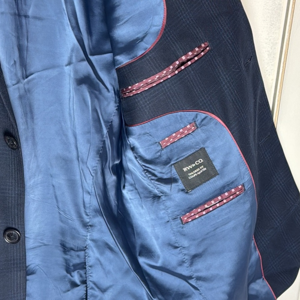 RW&CO Dark Blue Blazer with Light Blue Lining